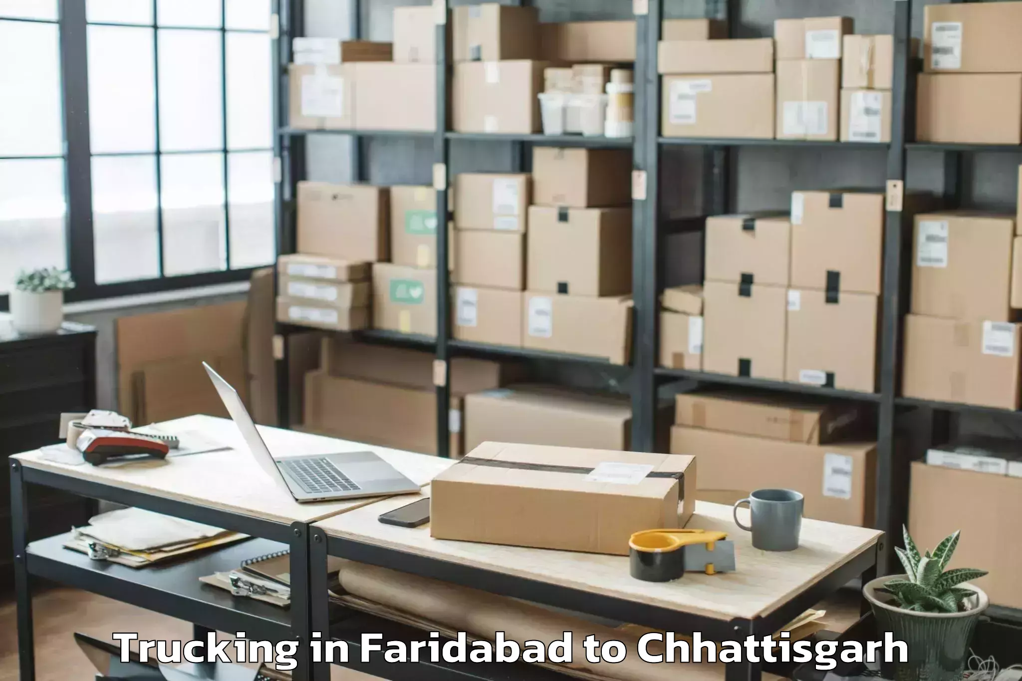 Book Faridabad to Gunderdehi Trucking